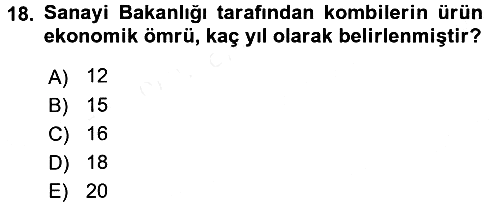 Ev Teknolojisi 2017-2018 Ara Sınav - 18. soru
