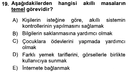 Ev Teknolojisi 2015-2016 Dönem Sonu Sınavı - 19. soru