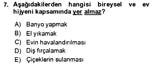 Ev Teknolojisi 2022-2023 Yaz Okulu Sınavı - 7. soru