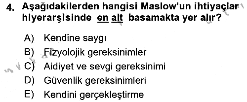 Sağlıklı Yaşam 2016-2017 3 Ders Sınavı - 4. soru