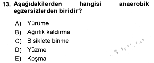 Sağlıklı Yaşam 2016-2017 3 Ders Sınavı - 13. soru