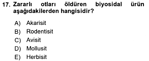 Sağlıklı Yaşam 2018-2019 3 Ders Sınavı - 17. soru