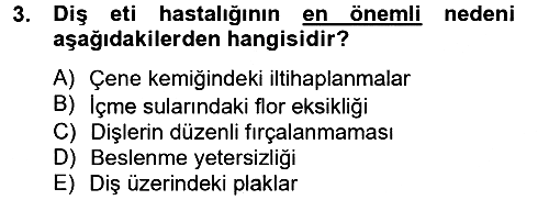 Sağlıklı Yaşam 2012-2013 Ara Sınav - 3. soru