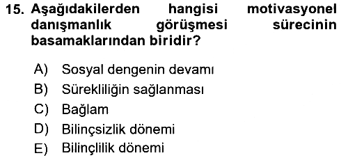 Sağlıklı Yaşam 2016-2017 Ara Sınav - 15. soru