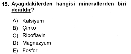 Sağlıklı Yaşam 2021-2022 Ara Sınav - 15. soru