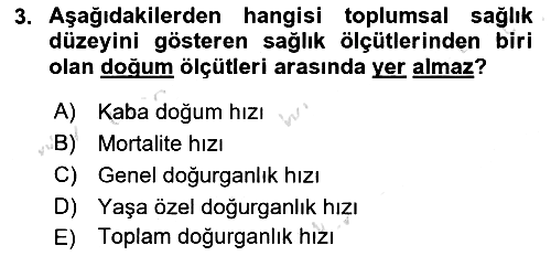 Sağlıklı Yaşam 2023-2024 Ara Sınav - 3. soru