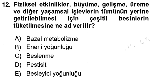 Sağlıklı Yaşam 2023-2024 Ara Sınav - 12. soru