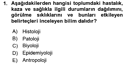 Sağlıklı Yaşam 2016-2017 Dönem Sonu Sınavı - 1. soru