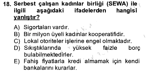 Sağlıklı Yaşam 2013-2014 Tek Ders Sınavı - 18. soru