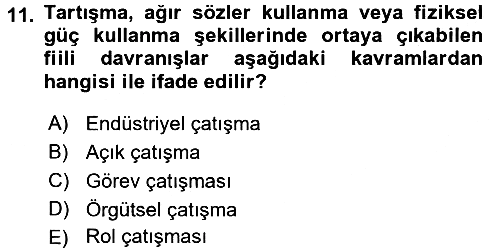 Verimlilik Yönetimi 2016-2017 3 Ders Sınavı - 11. soru