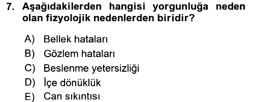 Verimlilik Yönetimi 2017-2018 Dönem Sonu Sınavı - 7. soru