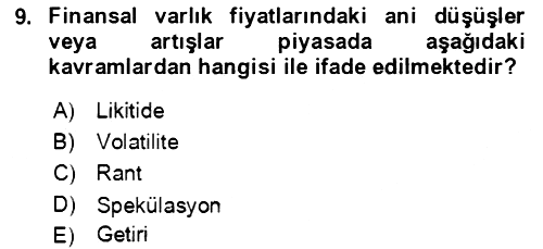 Verimlilik Yönetimi 2021-2022 Dönem Sonu Sınavı - 9. soru