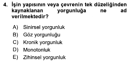 Verimlilik Yönetimi 2025-2026 Dönem Sonu Sınavı - 4. soru
