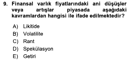 Verimlilik Yönetimi 2025-2026 Dönem Sonu Sınavı - 9. soru