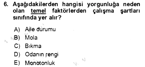 Verimlilik Yönetimi 2022-2023 Yaz Okulu Sınavı - 6. soru