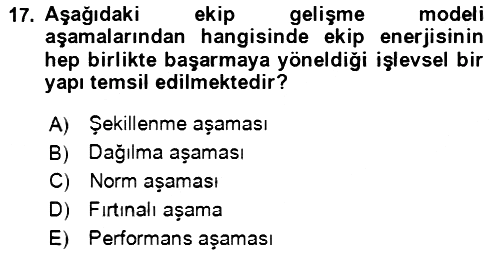 Verimlilik Yönetimi 2022-2023 Yaz Okulu Sınavı - 17. soru