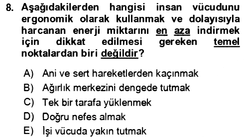 Verimlilik Yönetimi 2023-2024 Yaz Okulu Sınavı - 8. soru