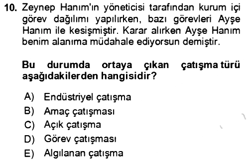 Verimlilik Yönetimi 2023-2024 Yaz Okulu Sınavı - 10. soru