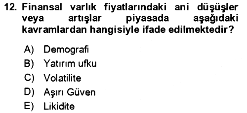 Verimlilik Yönetimi 2023-2024 Yaz Okulu Sınavı - 12. soru