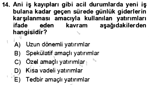 Verimlilik Yönetimi 2023-2024 Yaz Okulu Sınavı - 14. soru