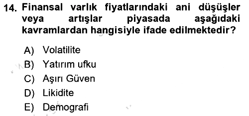 Verimlilik Yönetimi 2024-2025 Yaz Okulu Sınavı - 14. soru