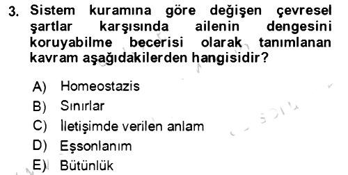 Aile Psikolojisi ve Eğitimi 2023-2024 Ara Sınav - 3. soru