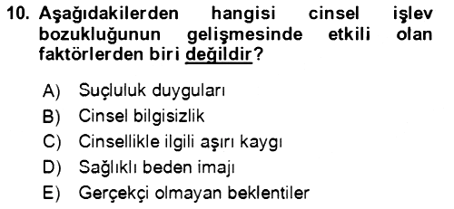 Aile Psikolojisi ve Eğitimi 2023-2024 Ara Sınav - 10. soru