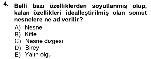 Bilim Felsefesi 2013-2014 Ara Sınav - 4. soru