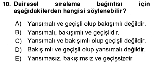 Bilim Felsefesi 2016-2017 Ara Sınav - 10. soru