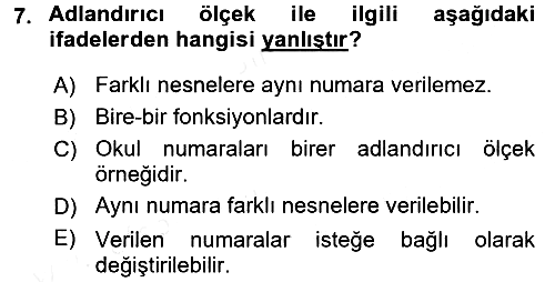 Bilim Felsefesi 2017-2018 Ara Sınav - 7. soru