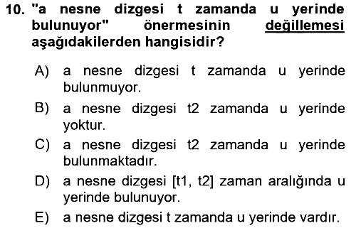 Bilim Felsefesi 2017-2018 Ara Sınav - 10. soru