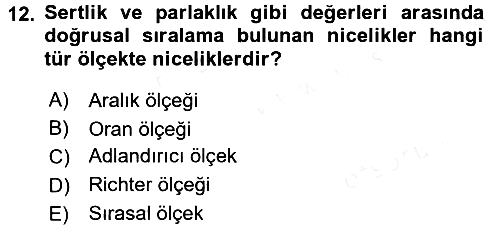 Bilim Felsefesi 2017-2018 Ara Sınav - 12. soru
