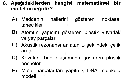 Bilim Felsefesi 2017-2018 Dönem Sonu Sınavı - 6. soru