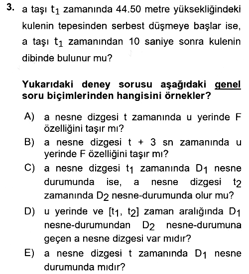 Bilim Felsefesi 2018-2019 Dönem Sonu Sınavı - 3. soru