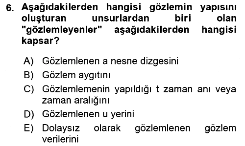 Bilim Felsefesi 2020-2021 Yaz Okulu Sınavı - 6. soru
