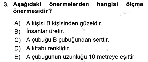 Bilim Felsefesi 2021-2022 Yaz Okulu Sınavı - 3. soru
