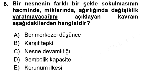 Birey ve Davranış 2017-2018 Dönem Sonu Sınavı - 6. soru