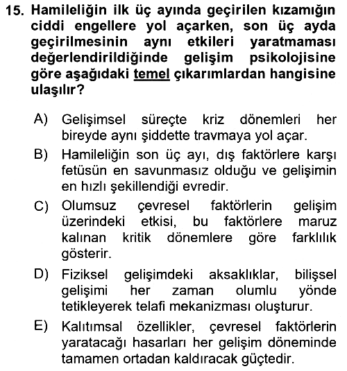 Birey ve Davranış 2025-2026 Ara Sınav - 15. soru