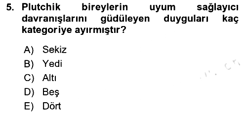 Birey ve Davranış 2023-2024 Yaz Okulu Sınavı - 5. soru