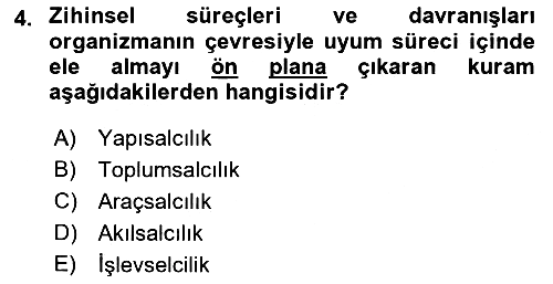 Çağdaş Felsefe 1 2017-2018 3 Ders Sınavı - 4. soru