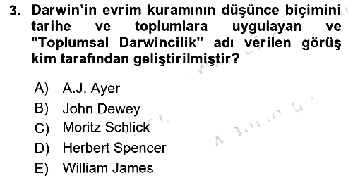 Çağdaş Felsefe 1 2016-2017 Ara Sınav - 3. soru