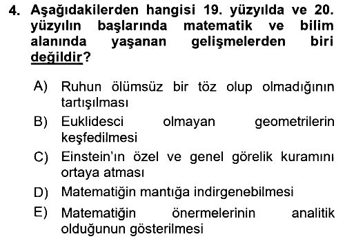 Çağdaş Felsefe 1 2016-2017 Ara Sınav - 4. soru
