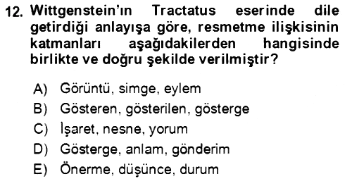 Çağdaş Felsefe 1 2023-2024 Ara Sınav - 12. soru