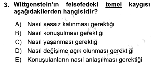 Çağdaş Felsefe 1 2021-2022 Dönem Sonu Sınavı - 3. soru