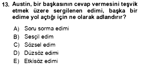 Çağdaş Felsefe 1 2023-2024 Dönem Sonu Sınavı - 13. soru