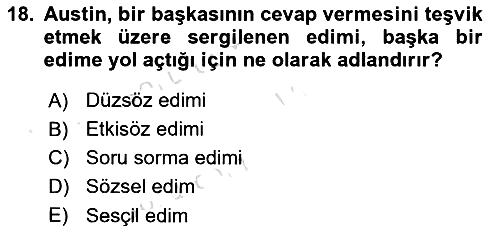 Çağdaş Felsefe 1 2020-2021 Yaz Okulu Sınavı - 18. soru