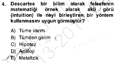 Çağdaş Felsefe 2 2013-2014 Ara Sınav - 4. soru