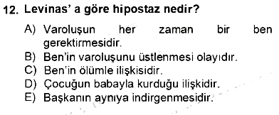 Çağdaş Felsefe 2 2012-2013 Dönem Sonu Sınavı - 12. soru