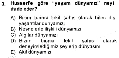 Çağdaş Felsefe 2 2014-2015 Dönem Sonu Sınavı - 3. soru