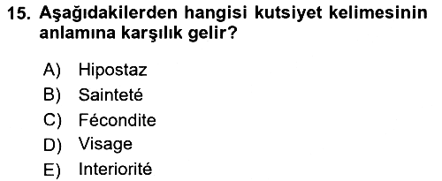 Çağdaş Felsefe 2 2020-2021 Yaz Okulu Sınavı - 15. soru